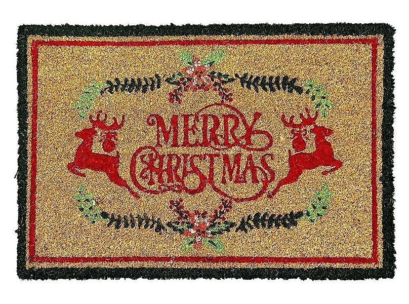 Fußmatte Merry Christmas Weihnachten Kokos Fussmatte Fußabtreter 40x60cm günstig online kaufen