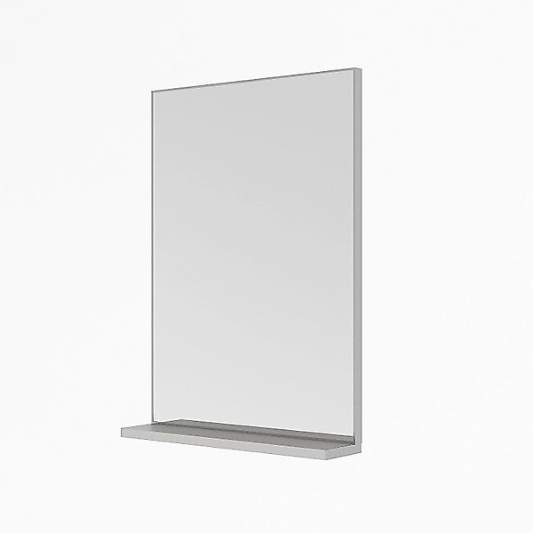 Aquabatos Badspiegel mit Ablage Aluminiumrahmen Silber matt Spiegel Wandspi günstig online kaufen