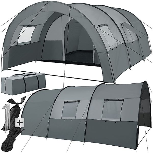 tectake Tunnelzelt Campingzelt Roskilde für 6 günstig online kaufen