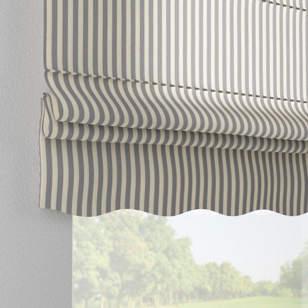 Dekoria Raffrollo Firenze, marinenblau-ecru , 120 x 150 cm günstig online kaufen