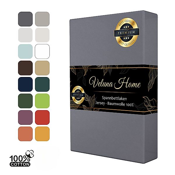 Veluna Home Spannbettlaken Premium Jersey Bettlaken, günstig online kaufen