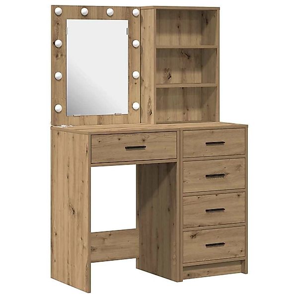 vidaXL Schminktisch 2-Tlg Braun 50 x 41 x 135 cm Holzwerkstoff 3334208 günstig online kaufen