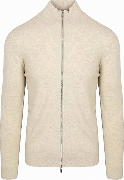 Profuomo Strickjacke Merinowolle Ecru - Größe M günstig online kaufen