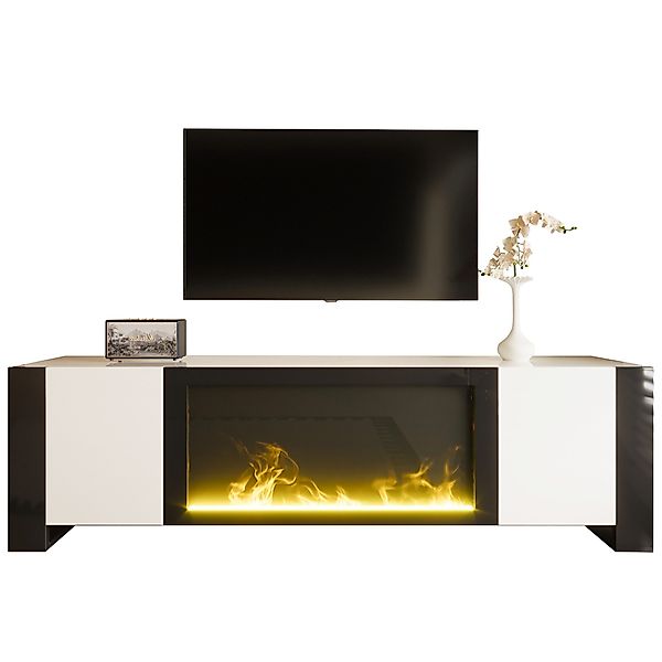 OKWISH Lowboard TV-Schrank mit Dekorativem Elektrokamin günstig online kaufen