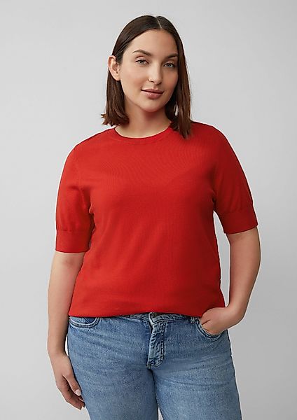 s.Oliver Kurzarmpullover Strickpullover Kurzärmeliger Strickpullover aus günstig online kaufen