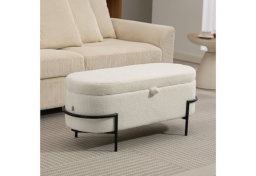 HOMCOM Sitzbank mit Deckel und Stauraum (Polsterhocker, 1-St., Aufbewahrung günstig online kaufen