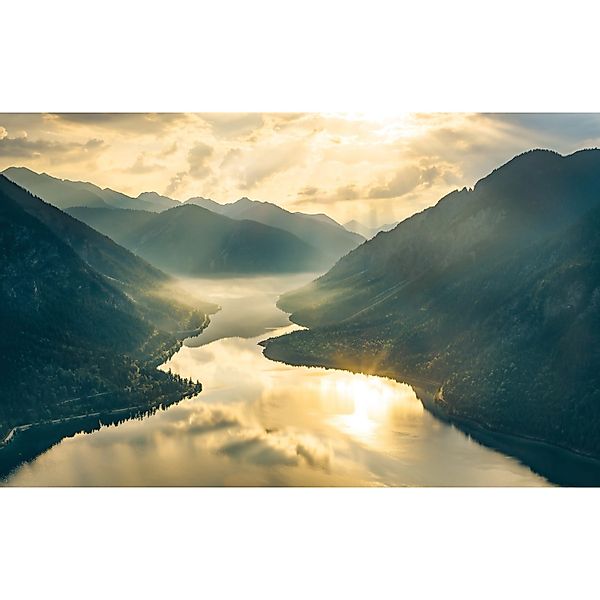 Vlies Fototapete Gold Mountains 400x250 cm günstig online kaufen