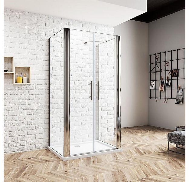 duschspa Komplettdusche U-Form Duschkabine Schwingtür Pendeltür Drehtür Dus günstig online kaufen