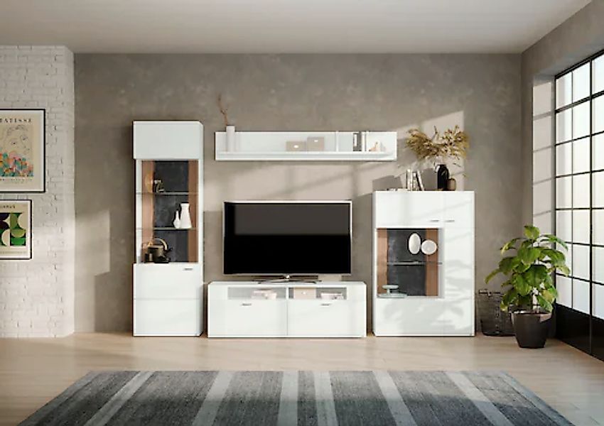 set one by Musterring Wohnwand »TACOMA« Set, 4 Stk. tlg. Typ 02, mit Wandbo günstig online kaufen