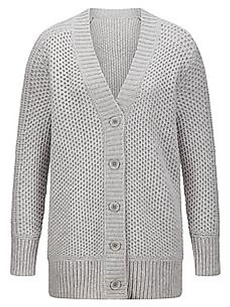 Long-Strickjacke Fadenmeister Berlin grau günstig online kaufen