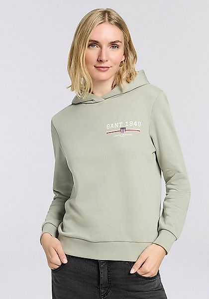Gant Hoodie REG GRAPHIC HOODIE gerippte Abschlüsse, Kapuze ohne Kordel günstig online kaufen
