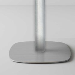 Runder Tresentisch in Anthrazit und Silberfarben Glasplatte in hochglänzend günstig online kaufen