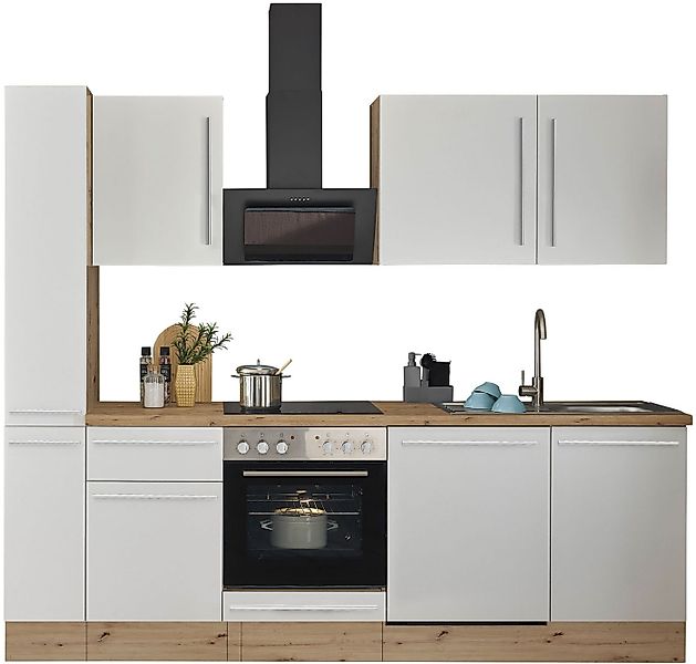 KOCHSTATION Küchenzeile Florida, Breite 250 cm, wahlweise mit E-Geräten,Sof günstig online kaufen