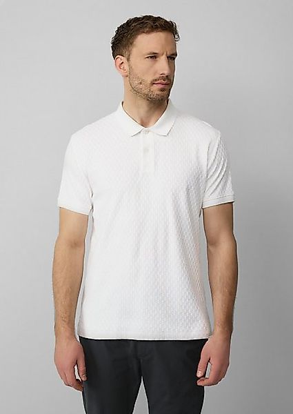 s.Oliver BLACK LABEL Kurzarmshirt Poloshirt aus strukturiertem Jersey günstig online kaufen
