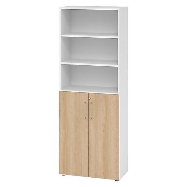 bümö Aktenschrank smart Kombischrank - 3 plus 3 Ordnerhöhen Dekor: Weiß/Eic günstig online kaufen
