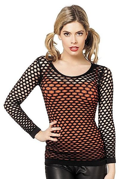 Metamorph T-Shirt Netzshirt schwarz Breitmaschiges Netzshirt günstig online kaufen