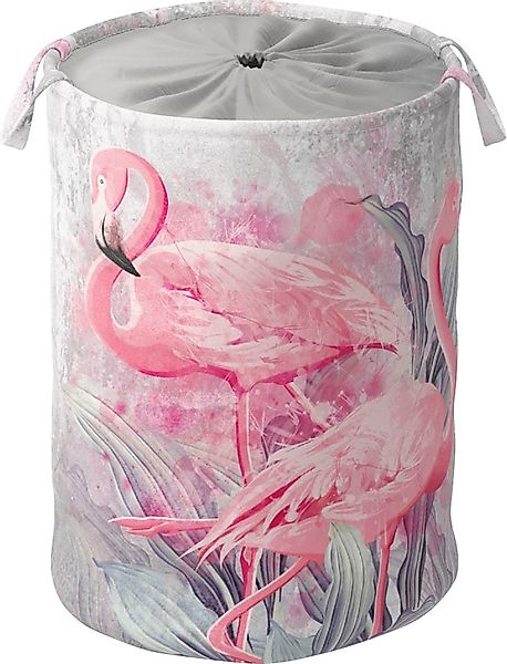 Sanilo Wäschekorb "Flamingo", kräftige Farben, samtweiche Oberfläche, mit D günstig online kaufen