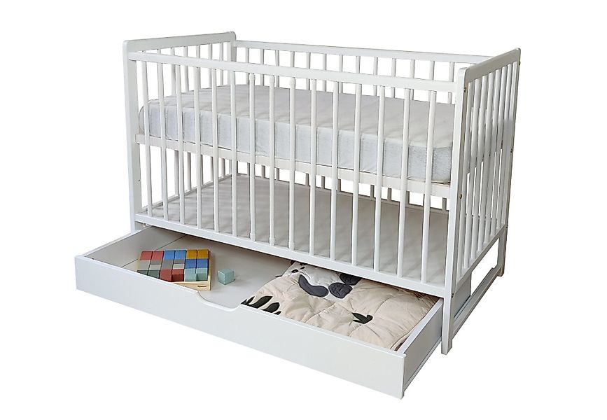 Kids Collective Babybett Gitterbett mit Schublade günstig online kaufen