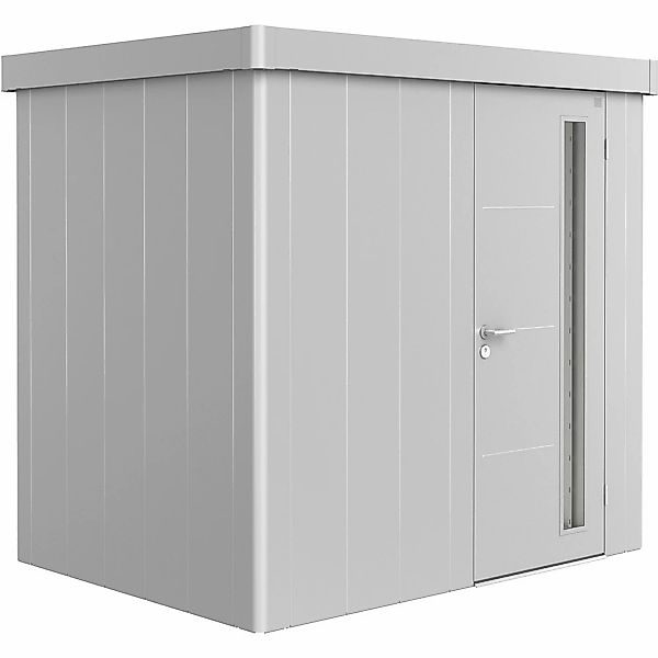 Biohort Metall-Gerätehaus Neo 1B Standardtür Silber-Metallic günstig online kaufen