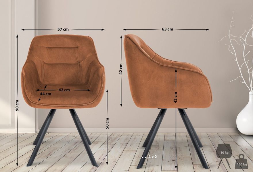 CLP Esszimmerstuhl Russel, Samt oder Antik günstig online kaufen