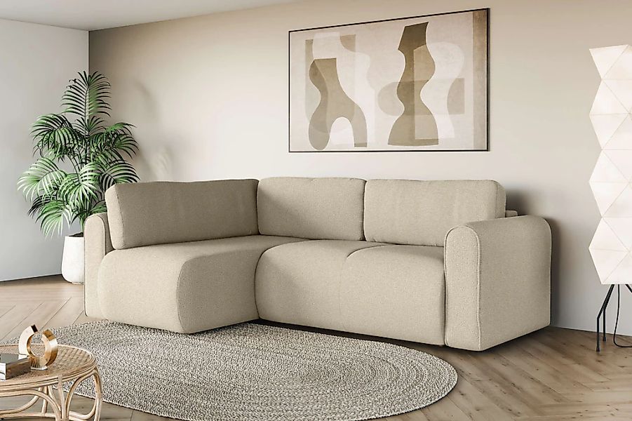 INOSIGN Ecksofa "Zacharia wahlweise Schlafsofa mit Bettkasten, B/T/H 250/16 günstig online kaufen