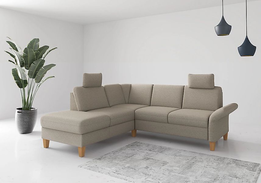 Home affaire Ecksofa "Rochelle, L-Form", wahlweise mit Armteilverstellung, günstig online kaufen