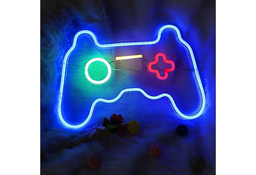 Jibenhome LED Dekolicht Spiel Leuchtreklame Gaming Neon Schild Neonlicht, U günstig online kaufen