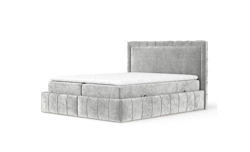 Boxspringbett mit Stauraum   ¦ grau ¦ Maße (cm): B: 187 H: 123 Betten > Kom günstig online kaufen