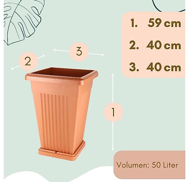 GarPet Pflanzkübel Pflanzkübel Groß Pflanzkübel Außen Blumenkübel Pflanztop günstig online kaufen