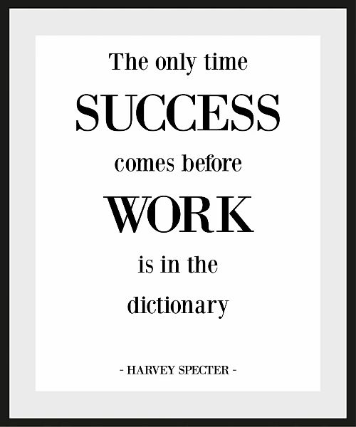 queence Bild "SUCCESS BEFORE WORK", Schriftzug-Humor-Sprüche & Texte-Schwar günstig online kaufen