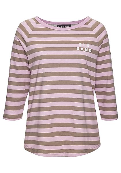 Elbsand 3/4-Arm-Shirt, mit Streifen, Rundhalsausschnitt, Jerseyshirt günstig online kaufen