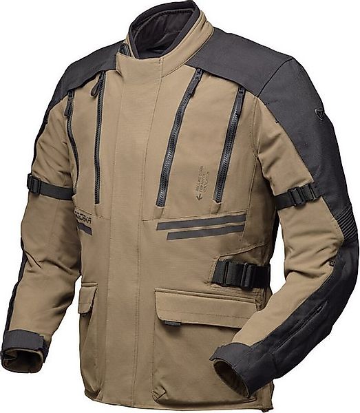 Modeka Motorradjacke Modeka Lucano Textiljacke safari / schwarz günstig online kaufen