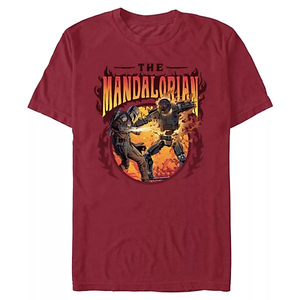 Star Wars - The Mandalorian - Mando & Dark Trooper Flames - Männer T-Shirt günstig online kaufen