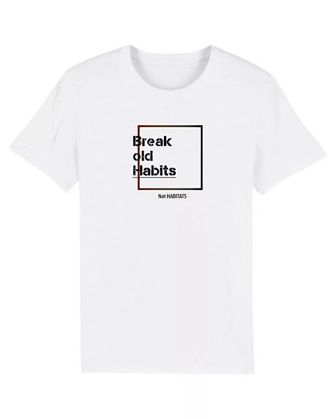 Unisex Bio T-shirt "Maestro - Break Habits" In Weiß günstig online kaufen