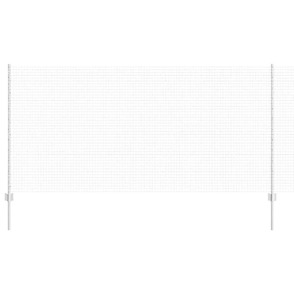 vidaXL Zaun mit Pfosten Silber 1,2 x 10 m Stahl 3336332 günstig online kaufen