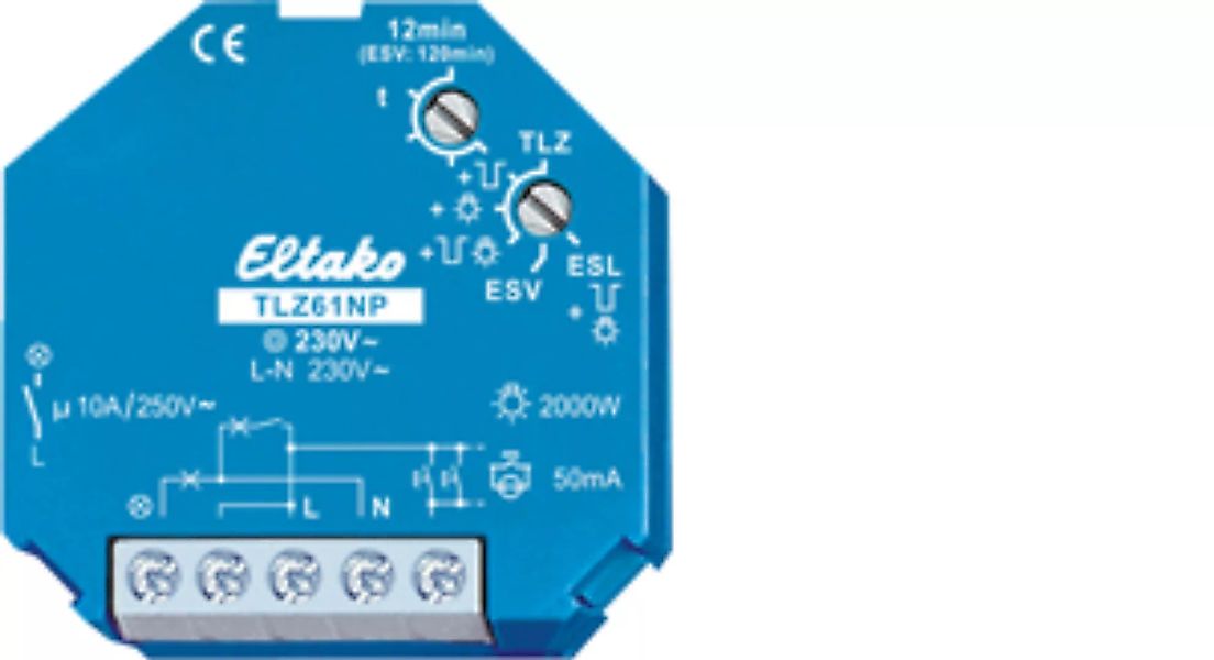 Eltako Treppenlicht-Zeitschalter TLZ61NP-230V - 61100102 günstig online kaufen