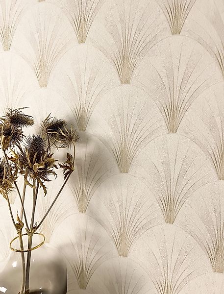 Newroom Vliestapete, Creme Tapete Modern Geometrische günstig online kaufen