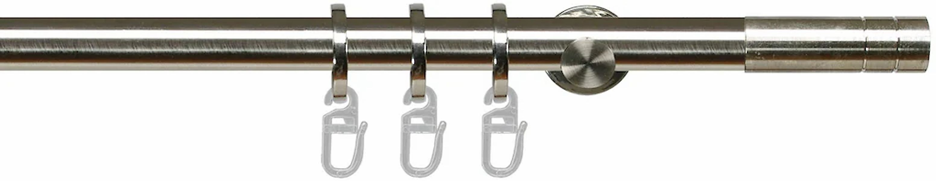 Liedeco Gardinenstange "NOVA edelstahl-optik" Ø 20 mm 1 läufig-läufig Fixma günstig online kaufen
