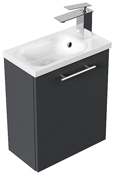 Magnolia Home Waschtisch Gäste WC Badmöbel Pico Slimline 40cm SoftClose gra günstig online kaufen