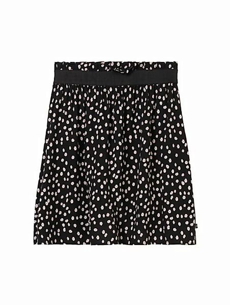 TOM TAILOR Denim Sommerrock fluent mini skirt, black flower minimal print günstig online kaufen