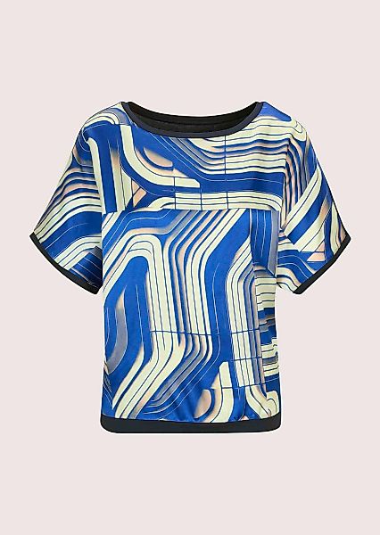 MADELEINE Kurzarmshirt "Blusentop Elegantes Oberteil mit Grafik-Print" günstig online kaufen