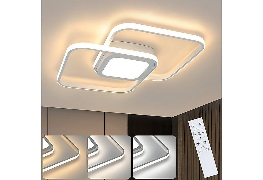 ZMH LED Deckenleuchte Wohnzimmer Deckenlampe Dimmbar mit Fernbedienung Mode günstig online kaufen