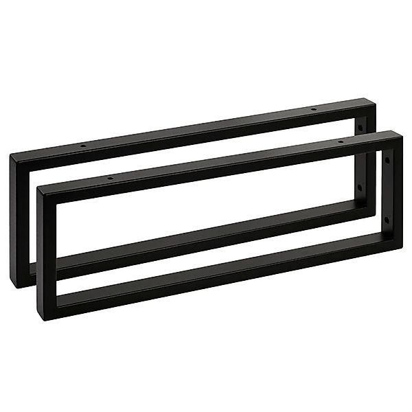 SOTECH 2 x Waschtischkonsole WK500 Rechteckig 500 x 150 mm Stahl Schwarz Ma günstig online kaufen