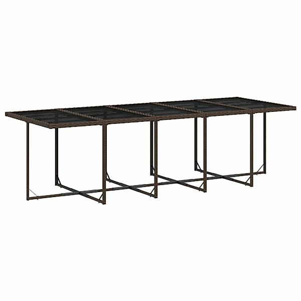 vidaXL 15-tlg Garten-Essgruppe mit Kissen Braun Poly Rattan Modell 7 günstig online kaufen
