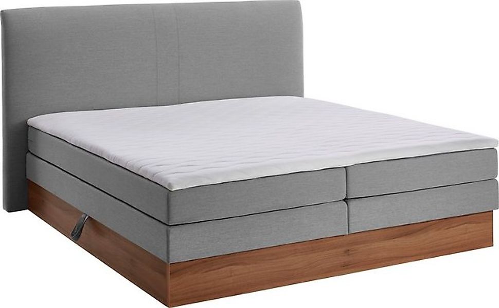 Home affaire Boxspringbett "Blomen", mit Walnuss-Dekor, mit Bettkasten, ver günstig online kaufen