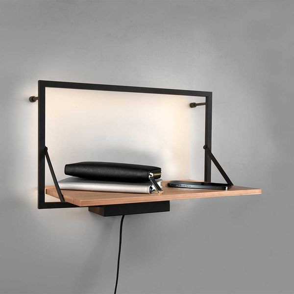 Beleuchtetes Wandboard 30 cm tief Metallgestell günstig online kaufen