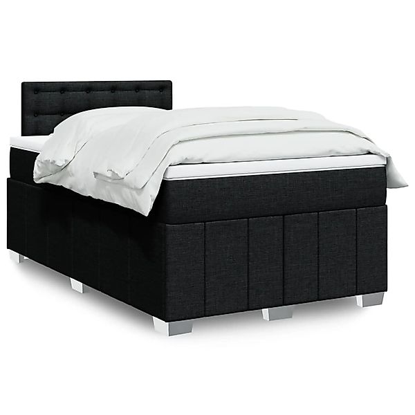 vidaXL Boxspringbett mit Matratze Schwarz 120x190 cm Stoff 3289323 günstig online kaufen