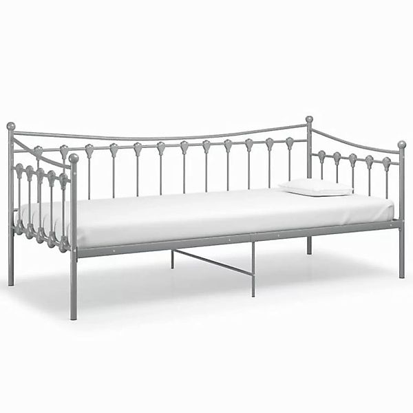 furnicato Bettgestell Schlafsofa Grau Metall 90x200 cm (1-tlg) günstig online kaufen