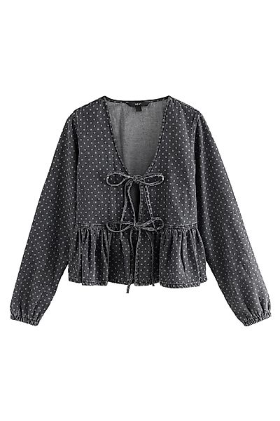 Next Blusenshirt Gesmokte Bluse zum Binden günstig online kaufen
