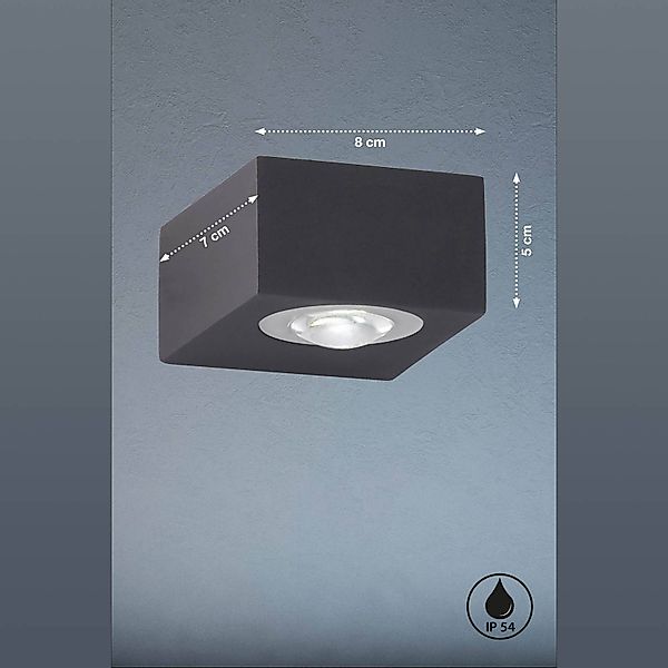 FISCHER & HONSEL LED Außen-Wandleuchte "Helsinki" LED-Modul 1 Stk. Warmweiß günstig online kaufen